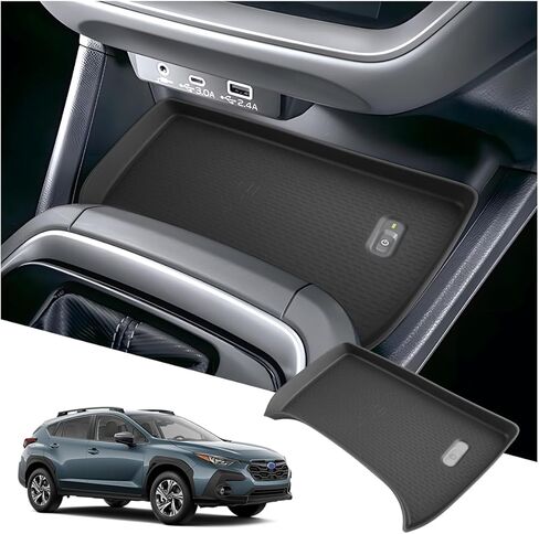SXCY for 2024 2025 2026 Subaru Crosstrek/Impreza Wireless Charging Protective Mats 2025 2026 Crosstrek/Impreza Accessories Center Console Inserts Liner Anti-Slip Anti-Dust Waterproof Mats in Saudi Arabia