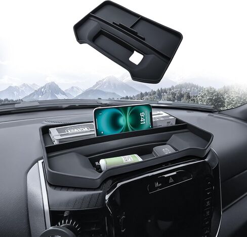 Dash Storage Tray Compatible with 2019-2026 Dodge RAM 1500 (14.4"&12" Uconnect Screen) Accessories- Center Console Dashboard Organizer Replacement Divider (Not for RAM 1500 Classic Screen) in Saudi Arabia