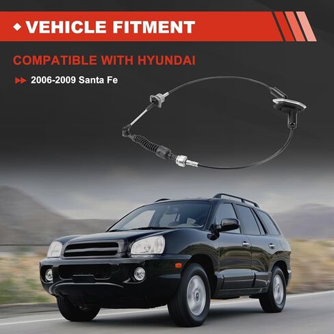 46790-0W100 Automatic Transmission Shifte Cable Compatible with Hyundai Santa Fe 2006-2009 467900W100 46790-2B100 467902B100 in Kuwait