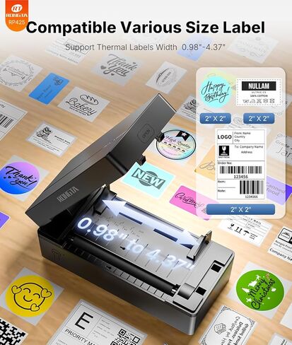 Rongta RP425 Label Printer and 500pcs Thermal Labels in Kuwait