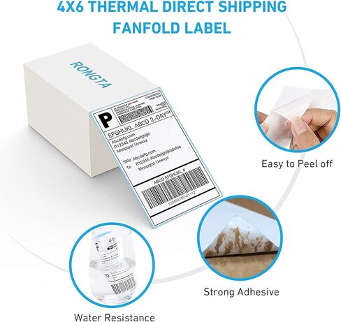 Rongta RP425 Label Printer and 500pcs Thermal Labels in Kuwait