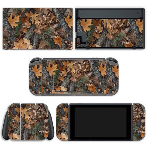Hunting Camo Switch Skin Full Set Sticker Wrap Vinyl Decal Compatible with Game Switch Standard in Kuwait