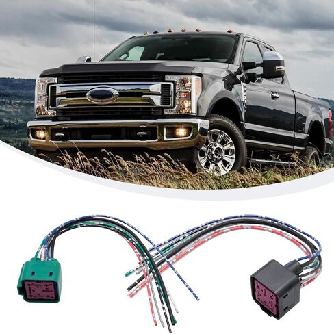 Set of 2 4C3Z-12B568-AA Diesel Glow Plug Control Module Pigtail Connector, Replacement for Ford 6.0L 6.4L 7.3L Powerstroke 1999-2010, Replaces YC3Z12B533AA in Saudi Arabia