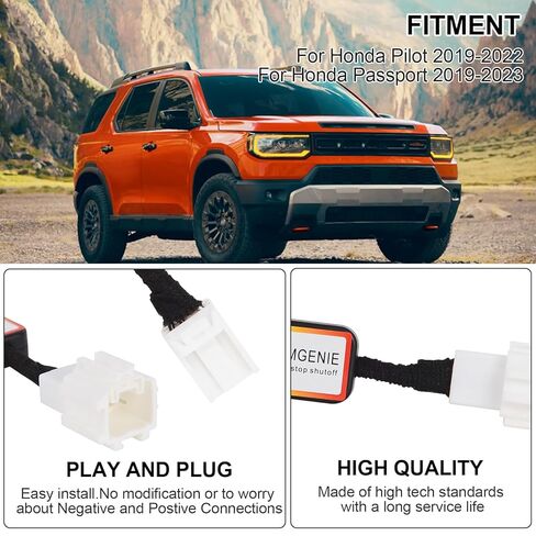 Auto Idle Stop Eliminator Disable Fit for 2019/2020/2021/2022 Hon'da Pilot,2019-2023 Hon'da Passport Autostop Eliminator A-Off Delete Engine Stop Start System ESS Disable Device Wiring Harness in Kuwait