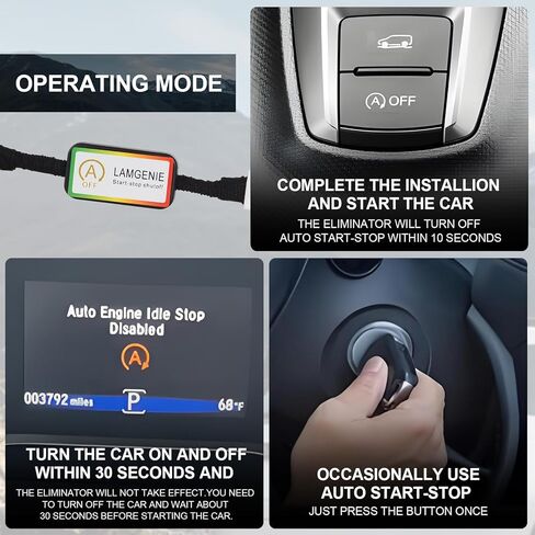 Auto Idle Stop Eliminator Disable Fit for 2019/2020/2021/2022 Hon'da Pilot,2019-2023 Hon'da Passport Autostop Eliminator A-Off Delete Engine Stop Start System ESS Disable Device Wiring Harness in Kuwait