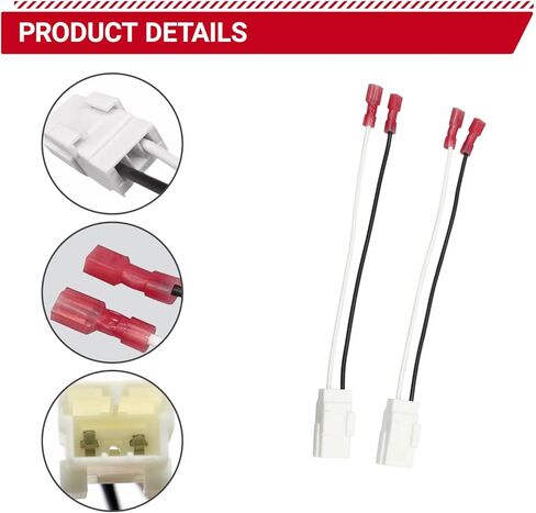 4 PCS Car Door Speaker Wiring Harness Audio Adapter Plug Connector 72-6514R Compatible with 2003-2019 Compass Cherokee Pacifica JK Dodge Vehicles for Car Audio Speaker in Kuwait