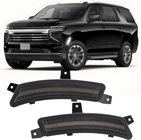 Side Marker Lights Fits for 2025 Tahoe, 2025 Suburban, 2025 Yukon, 2025 Escalade and Escalade ESV, 2 Packs Front LED Side Lamp, Smoked Lens White Light,Sweeping Access Animation in Kuwait