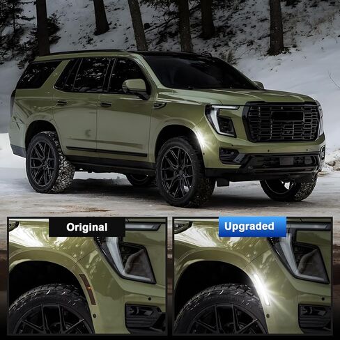 Side Marker Lights Fits for 2025 Tahoe, 2025 Suburban, 2025 Yukon, 2025 Escalade and Escalade ESV, 2 Packs Front LED Side Lamp, Smoked Lens White Light,Sweeping Access Animation in Kuwait