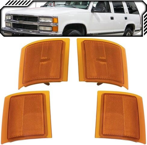 EPIC LIGHTING OE Spec-C علامات جانبية هالوجين بديلة متوافقة مع CHEVROLET 94-00 BLAZER TAHOE 94-02 C/K TRUCK 92-99 SUBURBAN - مجموعة مكونة من 4 قطع in Saudi Arabia