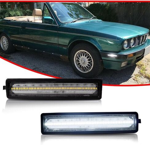 Signal Light Clear Front & Rear Bumper Side Marker E30 3 E34 5 Series Black ABS Housing Bulbs 1986-1994 1989-1995 1984-1991 for BMW -40 60 Centigrade Degree-Work Temperature Smooth 12 V in Kuwait