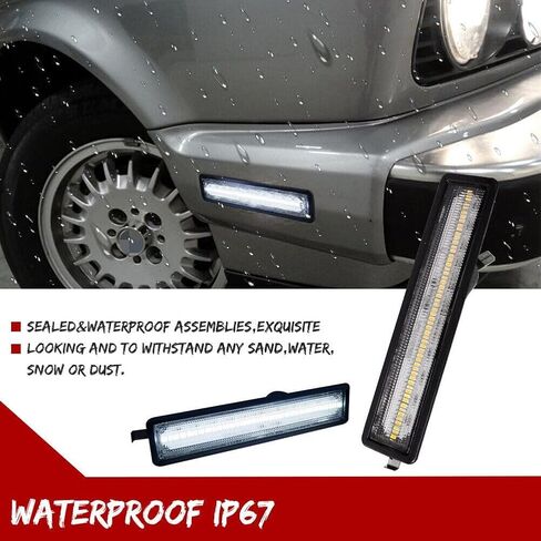 Signal Light Clear Front & Rear Bumper Side Marker E30 3 E34 5 Series Black ABS Housing Bulbs 1986-1994 1989-1995 1984-1991 for BMW -40 60 Centigrade Degree-Work Temperature Smooth 12 V in Kuwait