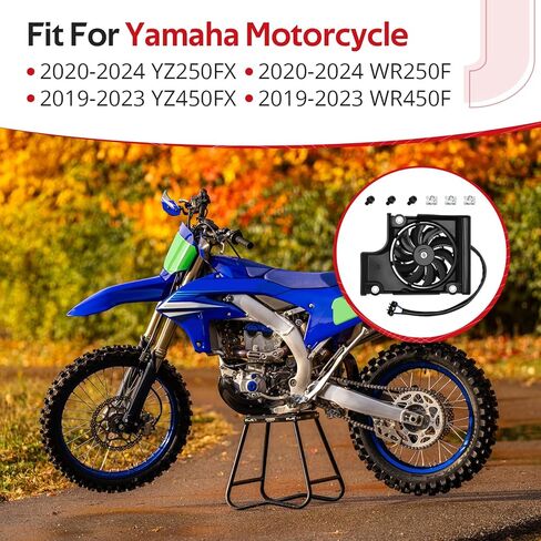 JAVIK Radiator Fan Kit for Yamaha WR450F WR250F YZ250FX YZ450FX 2019-2024 O.E.M# B3J-E24E0-V0-00 in Saudi Arabia