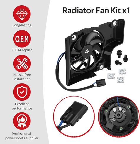 JAVIK Radiator Fan Kit for Yamaha WR450F WR250F YZ250FX YZ450FX 2019-2024 O.E.M# B3J-E24E0-V0-00 in Saudi Arabia