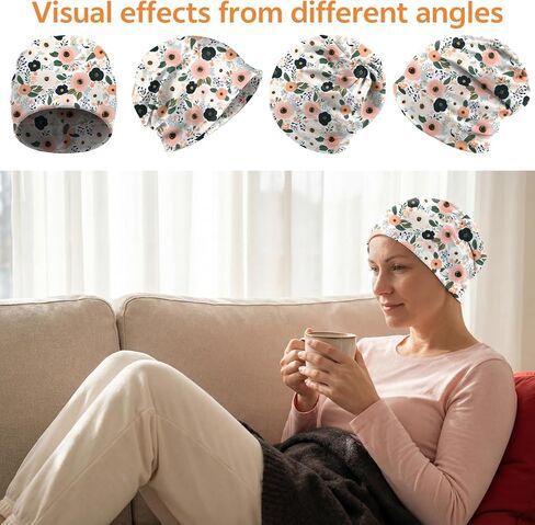 Chemo Caps Slouchy Beanie Hat Stretch Cancer Head Wraps Turban Sleep Headwear Scarf for Women Girls Men in Saudi Arabia