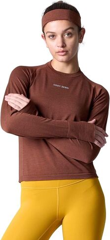 قميص COZYZERO نسائي من صوف ميرينو بأكمام طويلة - ناعم للغاية، حراري وجيد التهوية للتزلج والرياضات الثلجية in Kuwait