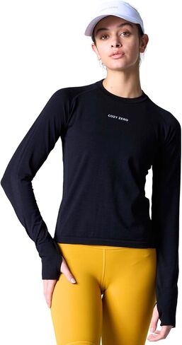 قميص COZYZERO نسائي من صوف ميرينو بأكمام طويلة - ناعم للغاية، حراري وجيد التهوية للتزلج والرياضات الثلجية in Kuwait
