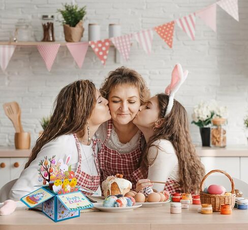 Happy Easter Pop Up Cards for Kids 3D Pop Up Easter Cards with Envelopes Bunny Eggs Easter Popup Greeting Cards 3D Spring Festival Card for Kids Paper Easter Holiday Cards Gifts for Boy Girl in Saudi Arabia