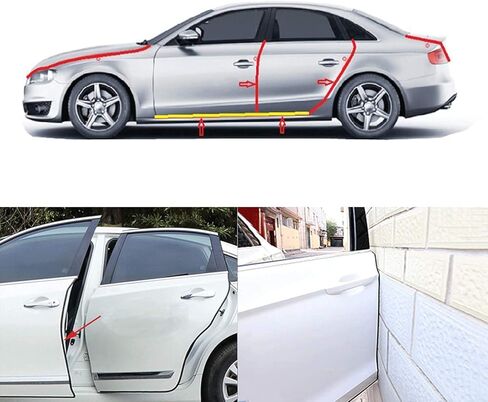 حافة مطاطية بطول 16 قدم على شكل حرف U مع معدن 1/2 بوصة × 3/8 بوصة - فتحة مناسبة 3/64 بوصة إلى 1/4 شريط إغلاق حافة باب السيارة، تجريد الطقس من البولي فينيل كلوريد مع الفولاذ، واقي حافة معدنية، أسود in Kuwait