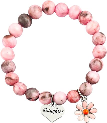 هدايا سوار من الحجر الطبيعي لعيد ميلاد الابنة، سوار مصنوع يدويًا، مجوهرات التخرج والكريسماس in Kuwait