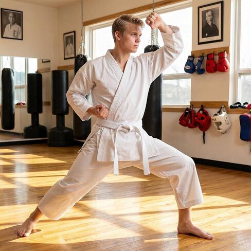 White Karate Belts,Heavy-Duty Cotton Karate Belt,Taekwondo Belt,Martial Arts Belts of 220cm (87 in) for Beginners to Advanced, Non-Slip Knot Design in Saudi Arabia