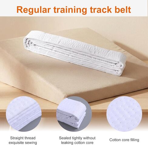 White Karate Belts,Heavy-Duty Cotton Karate Belt,Taekwondo Belt,Martial Arts Belts of 220cm (87 in) for Beginners to Advanced, Non-Slip Knot Design in Saudi Arabia