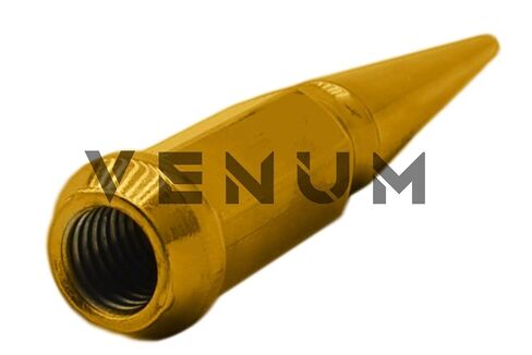 20 Pc Candy Gold Spike Lug Nuts Powder Coated | Steel | 4.5" Tall | M14x1.5 Thread Pitch + More 1 Key Compatible with Chevrolet C-1500 (5 Lug) in Saudi Arabia