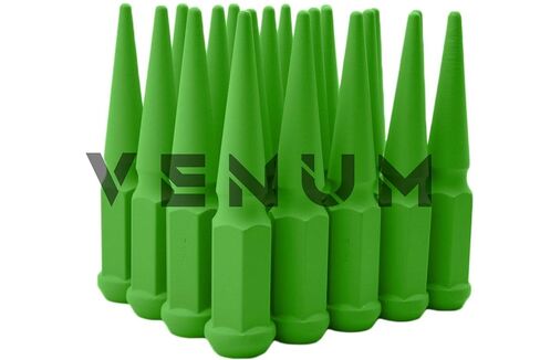 20 Pc Flat Lime Green Spike Lug Nuts Powder Coated | Steel | 4.5" Tall | M14x1.5 Thread Pitch + More 1 Key Compatible with Chevrolet C-1500 Pickup Tahoe 2WD Yukon (5 Lug) 1998-1998 1992-1999 in Saudi Arabia