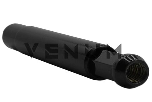 24 Pc Gloss Black Spike Lug Nuts Powder Coated | Steel | 4.5" Tall | M14x1.5 Thread Pitch + 1 Key Works/Compatible with 1999-2020 Silverado Sierra 1500 6x5.5 6x139.7mm Aftermarket Wheels in Saudi Arabia