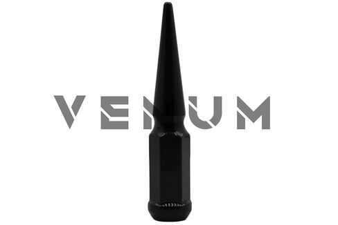 24 Pc Gloss Black Spike Lug Nuts Powder Coated | Steel | 4.5" Tall | M14x1.5 Thread Pitch + 1 Key Works/Compatible with 1999-2020 Silverado Sierra 1500 6x5.5 6x139.7mm Aftermarket Wheels in Saudi Arabia