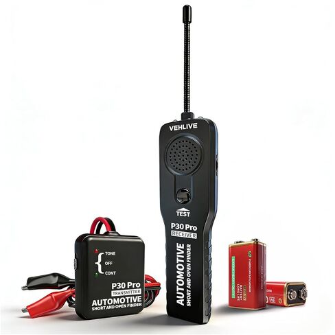 جهاز تتبع دائرة السيارات P30 Pro، متتبع الأسلاك الكهربائية للسيارة، مكتشف الدائرة القصيرة والمفتوحة، مكتشف قواطع دوائر السيارات، أداة تشخيصية لإصلاح أسلاك السيارة in Kuwait