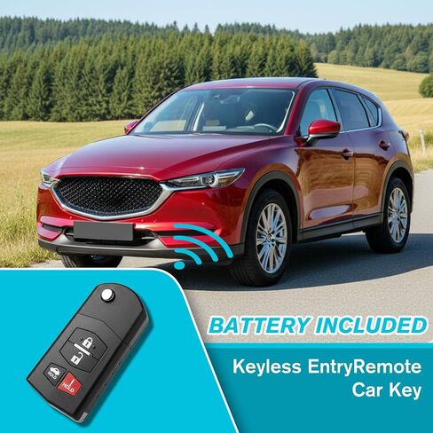 Car Key Fob Keyless Entry Remote 315MHz BGBX1T478SKE125-01 for Mazda 3 Seden 2010-2013 for Mazda 6 2010-2013 / MX-5 Miata 2006-2015 | 4 Buttons with Door Key in Saudi Arabia