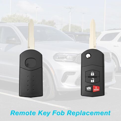 Car Key Fob Keyless Entry Remote 315MHz BGBX1T478SKE125-01 for Mazda 3 Seden 2010-2013 for Mazda 6 2010-2013 / MX-5 Miata 2006-2015 | 4 Buttons with Door Key in Saudi Arabia