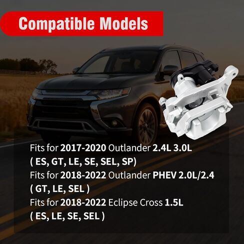 4605C043 مجموعة فرجار الفرامل الكهربائية الخلفية اليسرى مناسبة لـ 2017-2020 Mitsubishi Outlander مناسبة لـ 2018-2022 PHEV مناسبة لـ 2018-2022 Eclipse Cross استبدال 4605B565 4605B637 4605B799 in Kuwait
