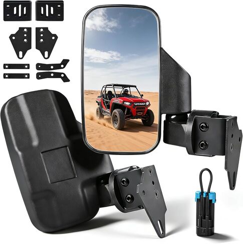 Upgrade Defender Side Mirrors, UNIGT UTV Side Mirror Compatible with Can Am Defender HD10 HD9 HD8 HD7 HD5 2016-2026, Easy Install & Adjustable Fit Full/Half-door, No door & 1pcs Seat Belt Bypass in Saudi Arabia