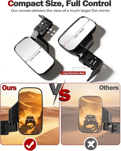 Upgrade Defender Side Mirrors, UNIGT UTV Side Mirror Compatible with Can Am Defender HD10 HD9 HD8 HD7 HD5 2016-2026, Easy Install & Adjustable Fit Full/Half-door, No door & 1pcs Seat Belt Bypass in Saudi Arabia