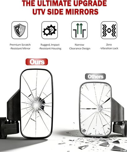 Upgrade Defender Side Mirrors, UNIGT UTV Side Mirror Compatible with Can Am Defender HD10 HD9 HD8 HD7 HD5 2016-2026, Easy Install & Adjustable Fit Full/Half-door, No door & 1pcs Seat Belt Bypass in Saudi Arabia