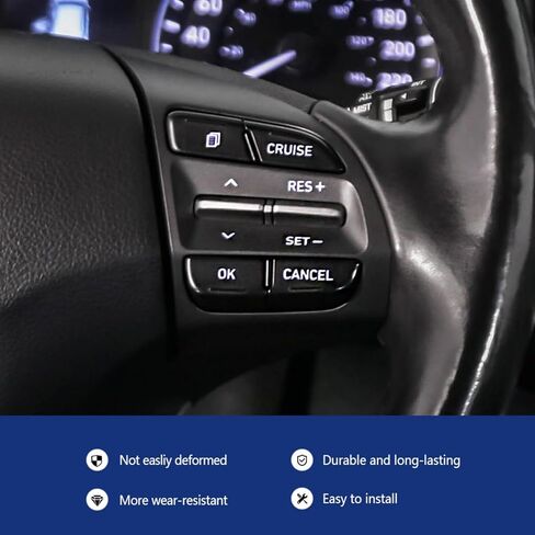 Steering Wheel Acc Cruise Switch Button Compatible with Hyundai Kona 2019, Replace 96720-J9110TMT 96710-J9030TMT in Kuwait