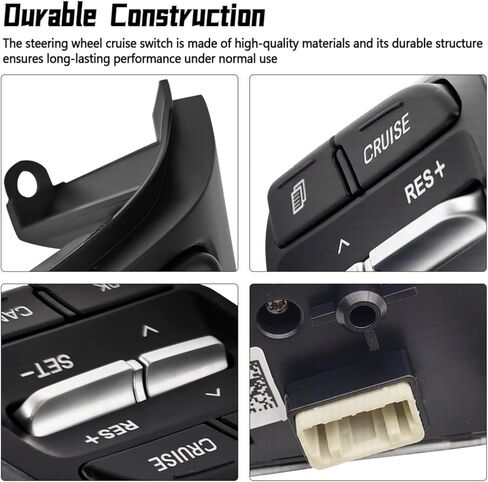 Steering Wheel Acc Cruise Switch Button Compatible with Hyundai Kona 2019, Replace 96720-J9110TMT 96710-J9030TMT in Kuwait