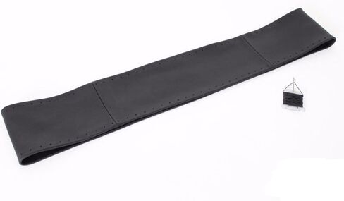 Rirchmond Auto Upholstery - غطاء عجلة القيادة جلدي متوافق مع 2005-2009 Chevy Trailblazer LT LS، أسود in Kuwait