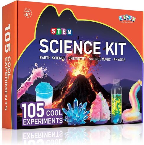 Science Kit for Kids, 105 Science Lab Experiments, STEM Project Educational Toy with Volcano Erupting, Crystal Growing, Chemistry Set, Science Toys, Boys Girls Birthday Gift Ideas, Ages 6+ in Kuwait