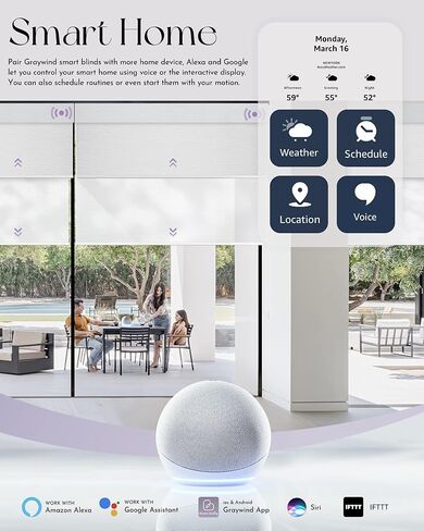 ظلال مزدوجة بمحركات من Graywind لنظام التشغيل Windows، ستائر مزدوجة ذكية، ستائر تعتيم وستائر شفافة مزودة بمحركات مع جهاز التحكم عن بعد Alexa Google Control Day Night Shades، حجم مخصص (Blackout Linen Beige) in Saudi Arabia