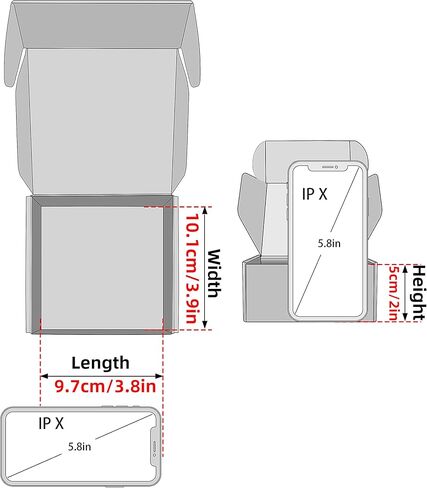 25 Pack 4x4x2 inch Shipping Boxes, Recyclable Cardboard Valentine Mothers Day Gift Boxes, Corrugated Cardboard Box, Shipping Boxes for Small Business, for Packaging - TONESPAC (4"x4"x2", Leopard) in Kuwait