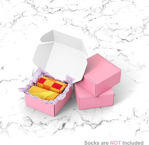 25 Pack 4x4x2 inch Shipping Boxes, Recyclable Cardboard Valentine Mothers Day Gift Boxes, Corrugated Cardboard Box, Shipping Boxes for Small Business, for Packaging - TONESPAC (4"x4"x2", Leopard) in Kuwait