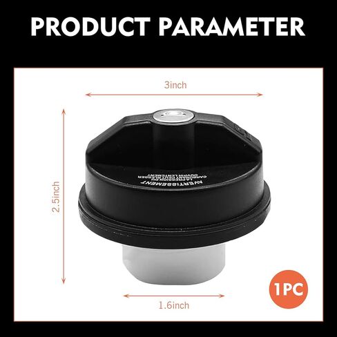 Locking Fuel Tank Cap, Plastic ABS Sealed Anti-theft Fuel Tank Cap, OEM #05278655AB 5278655ab Tuning Parts, Compatible with Dodge Jeep Sebring Chrysler (Black) in Saudi Arabia