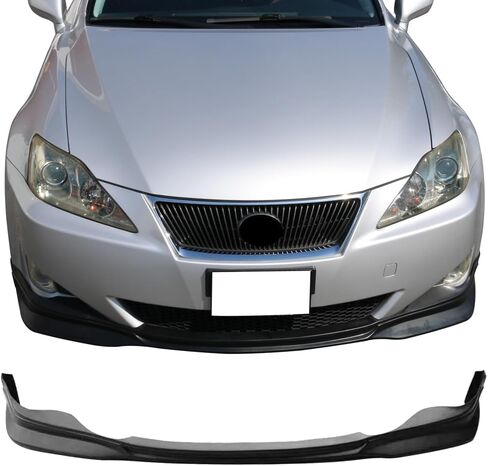 Front Bumper Lip Compatible with 2006-2008 Lexus IS250 IS350, Unpainted PP Air Dam Chin Splitter Spoiler Lip by IKON MOTORSPORTS in Saudi Arabia
