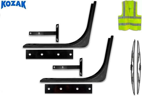 KOZAK Low Wind Cab Fairing Support Brackets 82728020 (Plastic) SET of 2 compatible with Volvo VNL PLUS Logo, 2x 22 inch Windshield Wipers and KOZAK Vest in Kuwait