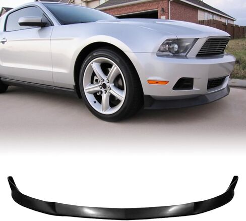 جناح الذقن الأمامي الممتص للصدمات، متوافق مع 2010-2012 Ford Mustang V6 فقط، نمط STL المرن من البولي يوريثين (PU) واقي الفاصل السفلي الأمامي، أسود غير مطلي، قطعة واحدة in Saudi Arabia
