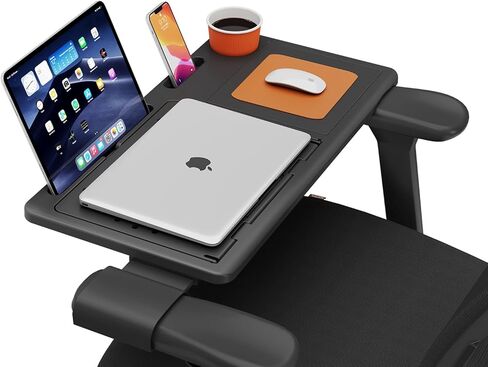 طاولة صينية مكتب نيوترال، صينية طاولة كمبيوتر محمول محمولة للكرسي، مثالية للدراسة والقراءة والإفطار والعمل (أسود، قياسي) in Kuwait