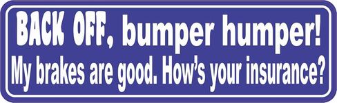StickerTalk Back Off Bumper Humper Magnet, 10 inches by 3 inches in Saudi Arabia