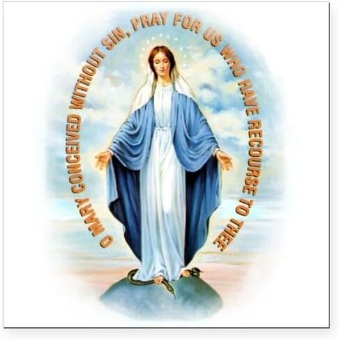 CafePress Miraculous Medal Square Car Magnet 3 X 3 Square Car Magnet, Magnetic Bumper Display in Saudi Arabia